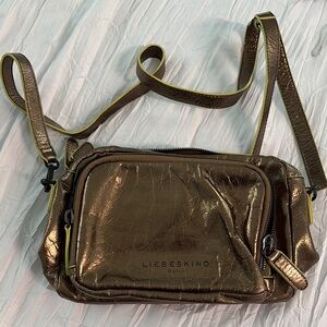 Liebeskind Metallic Pewter Crossbody Bag